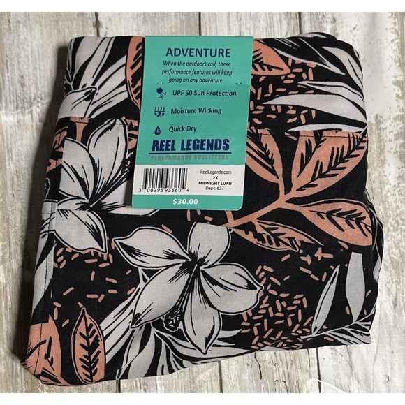 Reel Legends Pants - NWT Reel Legends Adventure Women's Fishing Shorts.  Midnight Luau‎  Size 2X